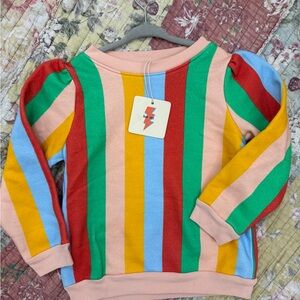 BizzxSiss Colorful Striped Kids crewneck